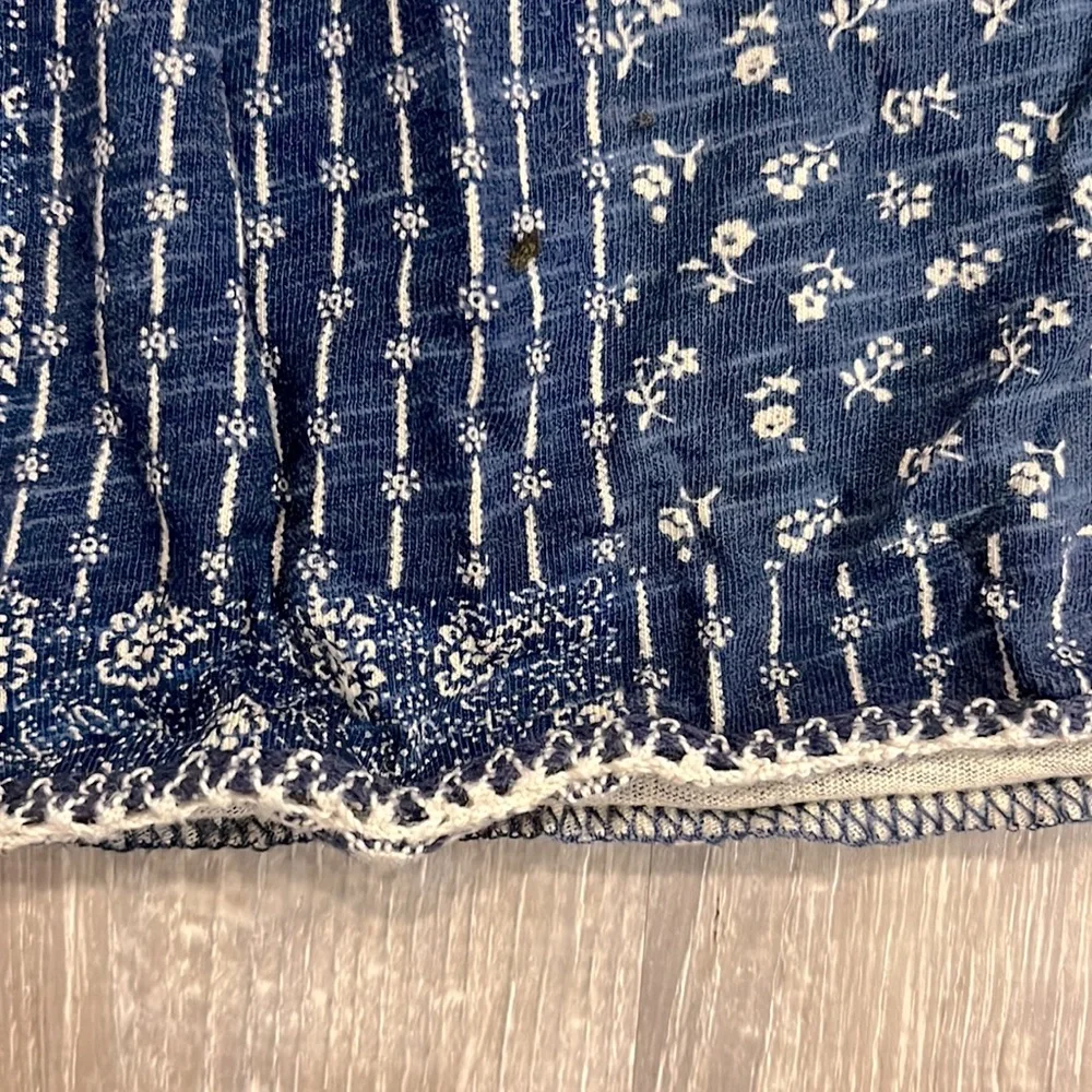 Ralph Lauren Girls Boho Patchwork Paisley Floral Print Peasant Top